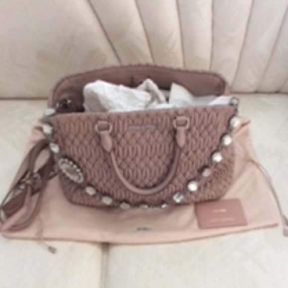 Miu Miu Matelasse nappa crystal handbag/cross-body - Picture 5 of 14
